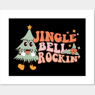 Funny Jingle Rocking Bell Cranky Christmas Tree Ugly Xmas Sweater Posters and Art